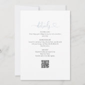 男の子誕生!ブルーボウベイビーシャワーオールインワン 招待状 (裏面)