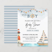 男の子誕生！海の世界を航くヨット (正面/裏面)