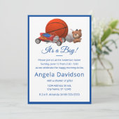 男の子誕生！ 男の子の玩具 招待状 (スタンド正面)