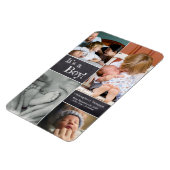 男の子誕生！複数写真コラージュ 第二子 マグネット (左側)