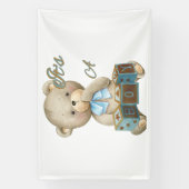 男の子誕生 4x6 ヴィニール バナー 横断幕 (縦)