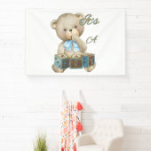 男の子誕生 4x6 ヴィニール バナー 横断幕 (インサイチュ)