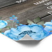 男の子象の深夜おむつ赤ちゃんシャワーゲーム ポスター (角)