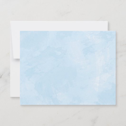 男の子象の赤ちゃんシャワーおむつラッフルカード 出欠カード (裏面)