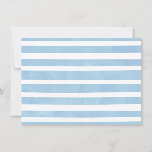 男の子象はベビーシャワーカード感謝していしています サンキューカード (裏面)