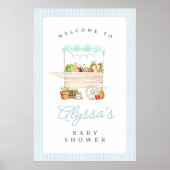 男の子農家市場野菜スタンド赤ちゃんシャワー ポスター (正面)