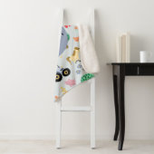 男の子達に可愛いブルーファームアニマルトラクターのパターンキッズ  シェルパブランケット (インサイチュ)