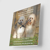 男の子達のための時間 スクエア壁時計 (傾斜)