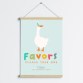 男の子間抜けたちガチョウ2nd誕生日のお願いサイン ポスター