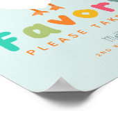 男の子間抜けたちガチョウ2nd誕生日のお願いサイン ポスター (角)