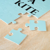 男の子飛んでいる凧パズル。 ジグソーパズル (側面)