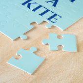 男の子飛んでいる凧パズル。 ジグソーパズル (側面)