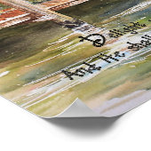 男の子魚釣りと犬の詩編37:4 ポスター (角)