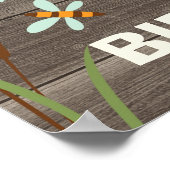 男の子魚釣りテーマの第1バースデーウェルカムポスター ポスター (角)