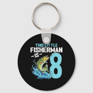 男の子魚釣り誕生日シャツ8歳の男の子フィッシャム キーホルダー