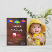 男の子1日の誕生日リトルフィッシャーマンオフィシャルワン 招待状 (スタンド正面)