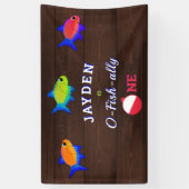 男の子1日の誕生日リトルフィッシャーマンオフィシャルワン 横断幕 (縦)