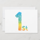 男の子1日オレンジイエローブルー写真 招待状 (裏面)