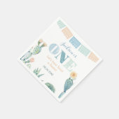 男の子1歳の誕生日パーティーレッツタコフィエスタ スタンダードカクテルナプキン (角)