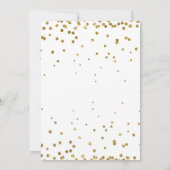 男の子1歳の誕生日ワイルド·ワン·ゴールド·フォイル·クラウン·紙吹雪 招待状 (裏面)