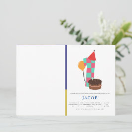 男の子1歳の誕生日 招待状