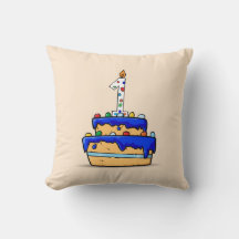 男の子1歳の誕生日、甘いブルーケーキに1つ