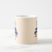 男の子10誕生日、10オンスイートブルーケーキ コーヒーマグカップ (中央)