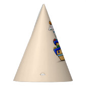 男の子10誕生日、10オンスイートブルーケーキ パーティーハット (左)