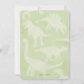 男の子1stダイノミテパーティーかわいいワン・ア・サウラス 招待状 (裏面)