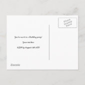 男の子1st誕生日建築ダンプトラックのはがき インビテーションポストカード (裏面)