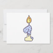 男の子1th誕生日キャンドルケーキパーティー写真 招待状 (裏面)