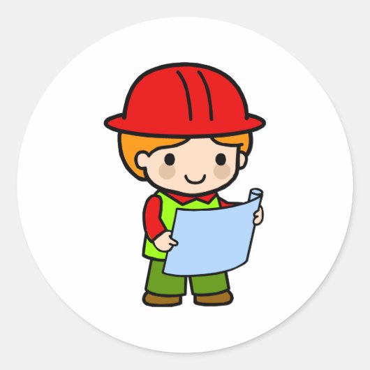 男の子2 ラウンドシール (正面)