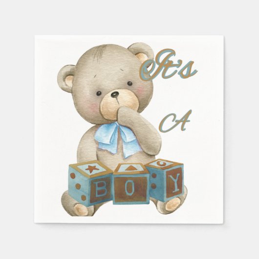 男の子3プライナプキン スタンダードカクテルナプキン (正面)