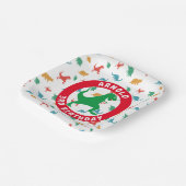 男の子3歳の誕生日パーティー恐竜パターンTレックス ペーパープレート (傾斜あり)