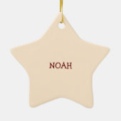 男の子3歳の誕生日、甘いブルーケーキ3歳 セラミックオーナメント (裏面)