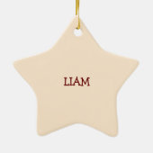 男の子4歳の誕生日と4甘いブルーケーキ セラミックオーナメント (裏面)