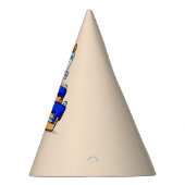 男の子4歳の誕生日と4甘いブルーケーキ パーティーハット (右)