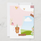 男の子5st誕生日パーティー、プライマリカラーカード 招待状 (裏面)