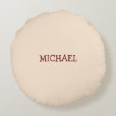 男の子6誕生日、6の甘いブルーケーキ ラウンドクッション (裏面)