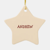 男の子7誕生日、7甘いブルーケーキ セラミックオーナメント (裏面)