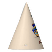 男の子7誕生日、7甘いブルーケーキ パーティーハット (左)