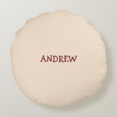 男の子7誕生日、7甘いブルーケーキ ラウンドクッション (裏面)