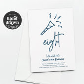 男の子8th誕生日パーティーへの招待 招待状