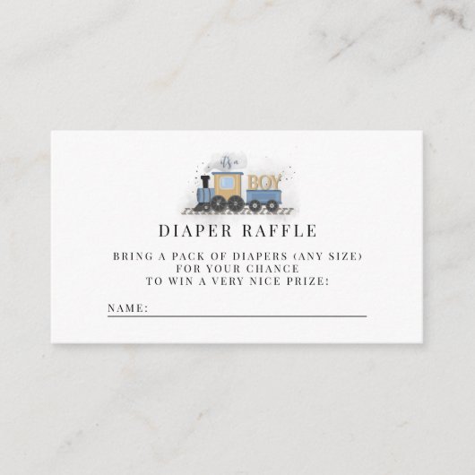 男の子 |おむつラッフルカード エンクロージャーカード (正面)