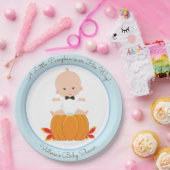 男の子 かぼちゃ ベイビー シャワー 紙皿 (パーティー)