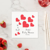 男の子!!! – かわいい赤いハートカスタムの赤ちゃんシャワー スタンダードカクテルナプキン (インサイチュ)