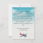 男の子 かわいい 旅行 飛行機 子ども 誕生日 オーダーメイド サンキューカード (裏面)