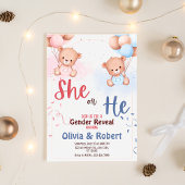 男の子？それとも女の子？息をのむ水彩の性別発表 招待状