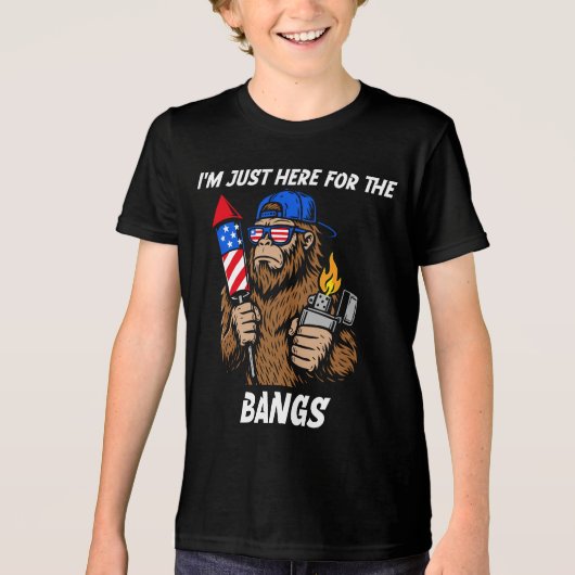 男の子 アメリカ独立250周年 7月4日 トライブレンドTシャツ (正面)