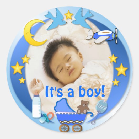 男の子～シール/シーラー番号3 ラウンドシール (正面)